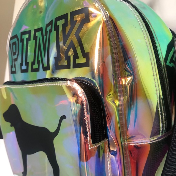 Victoria’s Secret PINK clear iridescent backpack - Picture 3 of 6
